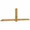 Ekena Millwork Eugene Rough Sawn Timber Gable Bracket, Western Red Cedar, 108"W x 31 1/2"H x 4"D x 4"F, 7/12 Pitch GBW108X31X0404EUG00RWR - alternate 3